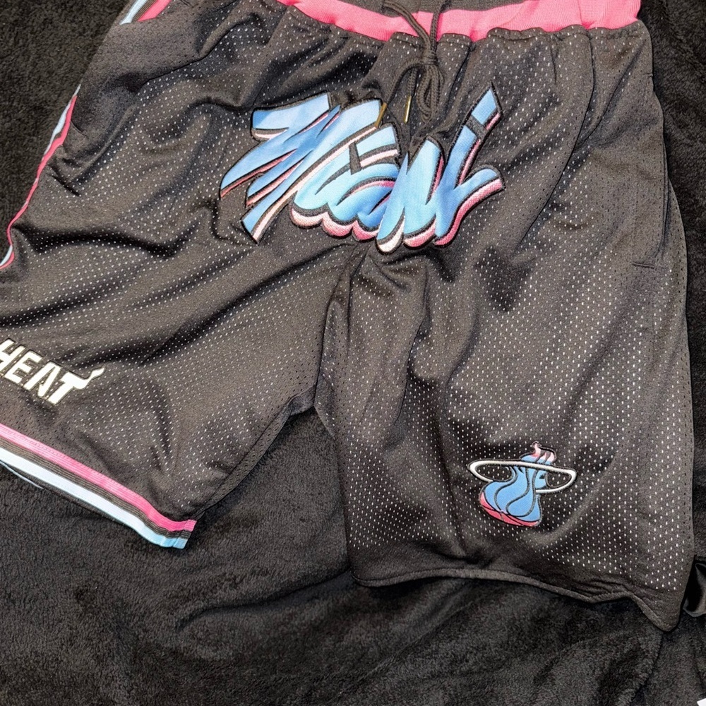 Just Don Blue and Red Basketball Shorts